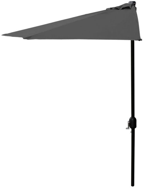 MultiGarden SL-UM016 Půlkruhový zahradní slunečník ke zdi 2,7 m, šedý
