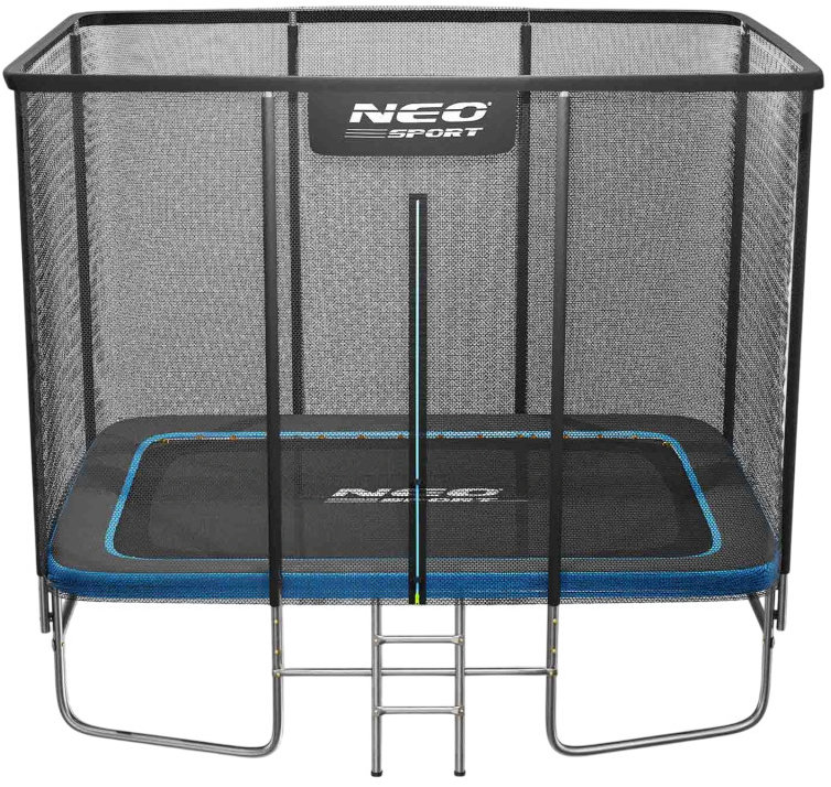 Neo-Sport NS-07X Zahradní trampolína obdélníková 305 × 214 cm, s vnější sítí a žebříkem