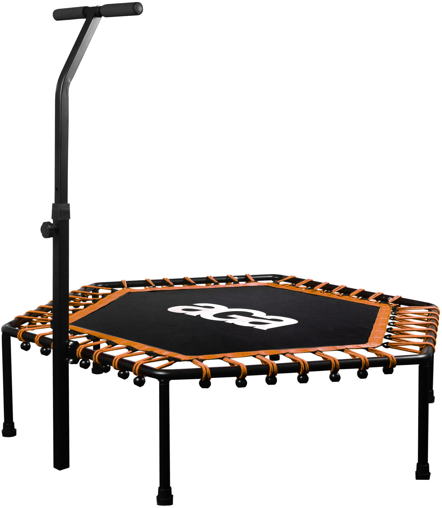 Aga Fitness Trampolína 130 cm, oranžová + madlo