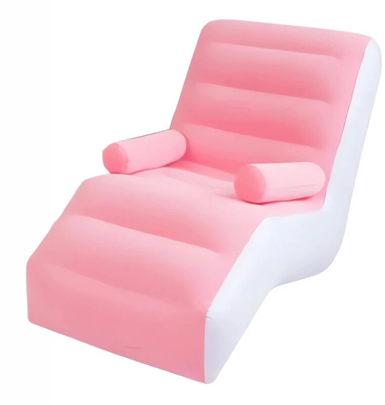 Verk 27531 Nafukovací relaxační křeslo s opěrkou, růžové