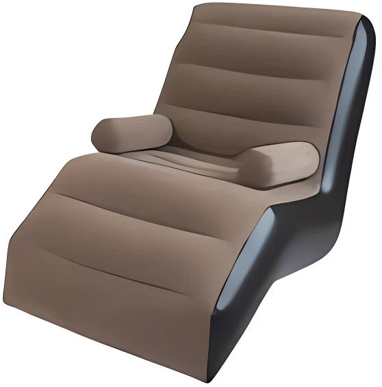 Verk 27531 Nafukovací relaxační křeslo s opěrkou, hnědé