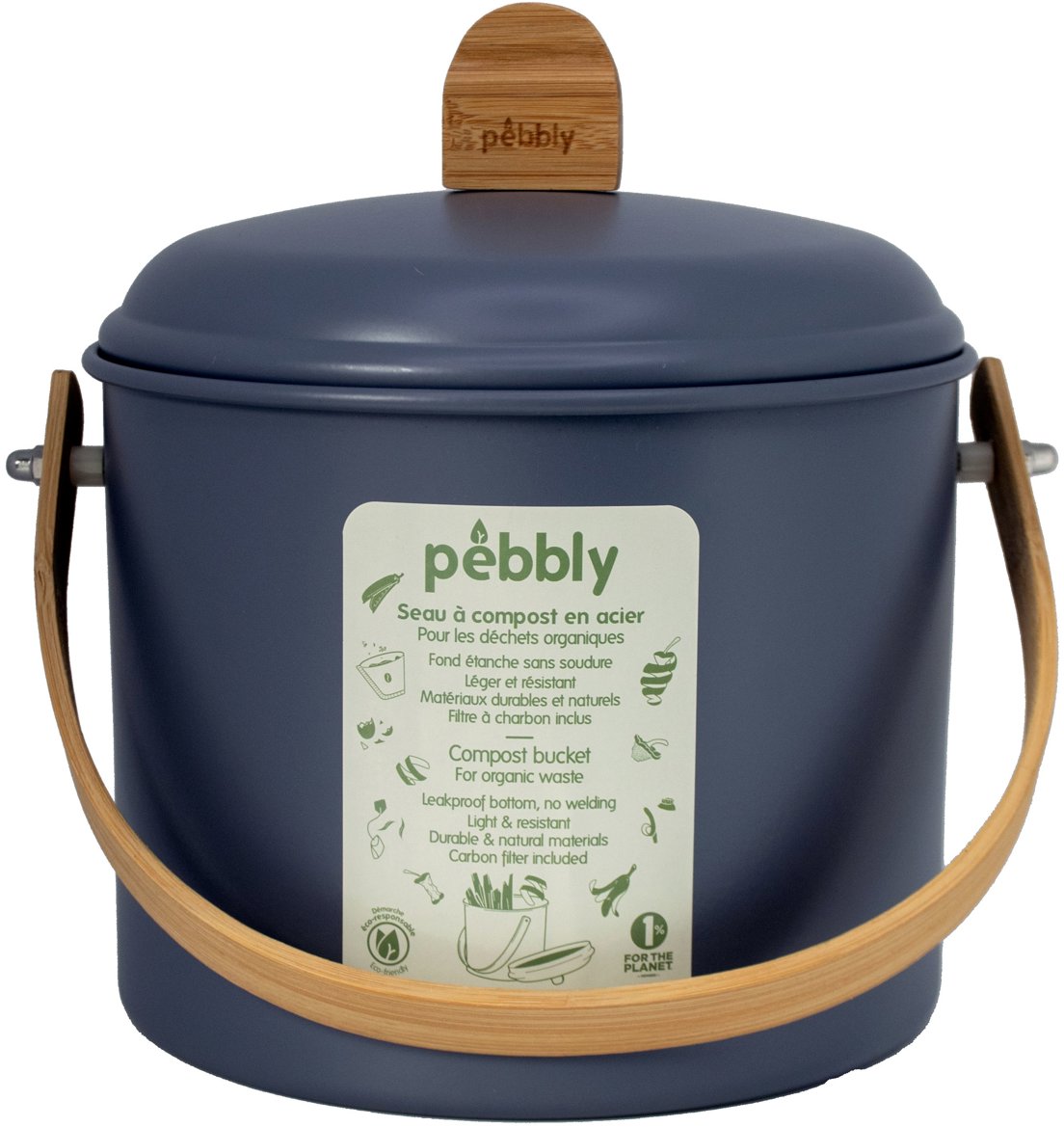 Pebbly NBA241 Kompostér, 3,5 l modrošedý