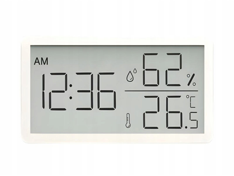Verk 09232 Digitální teploměr s vlhkoměrem, LCD displej, 10,5 × 6 cm, bílý