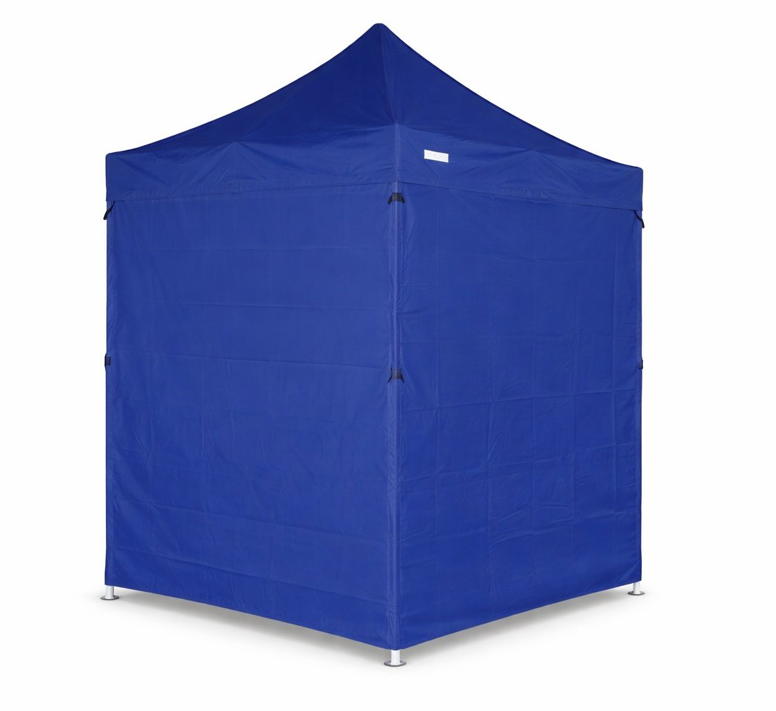 Ambitent Nůžkový párty stan 2 × 2 m ALU Standard – 4 plné bočnice, modrý