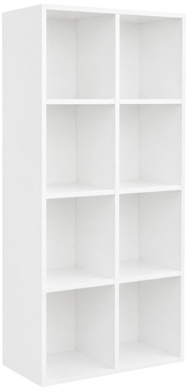 ModernHome WYJ-071 Policový regál 50 × 24 × 106 cm, 7 polic, bílý