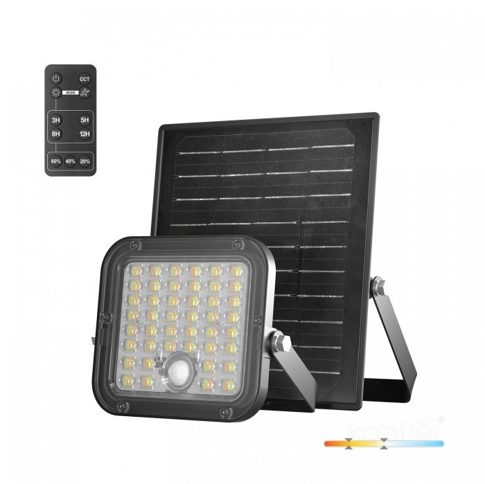 KOBI Light Solární reflektor s pohybovým čidlem MHCS 10 W 2CCT