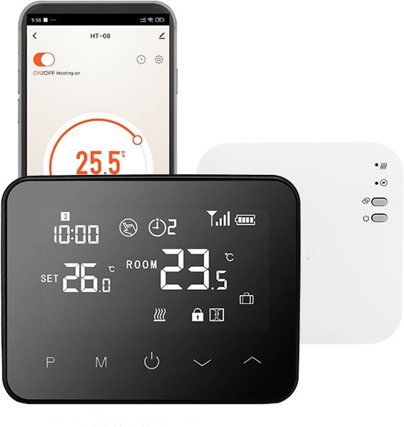 Designo Bezdrátový Wifi Termostat WBW2black