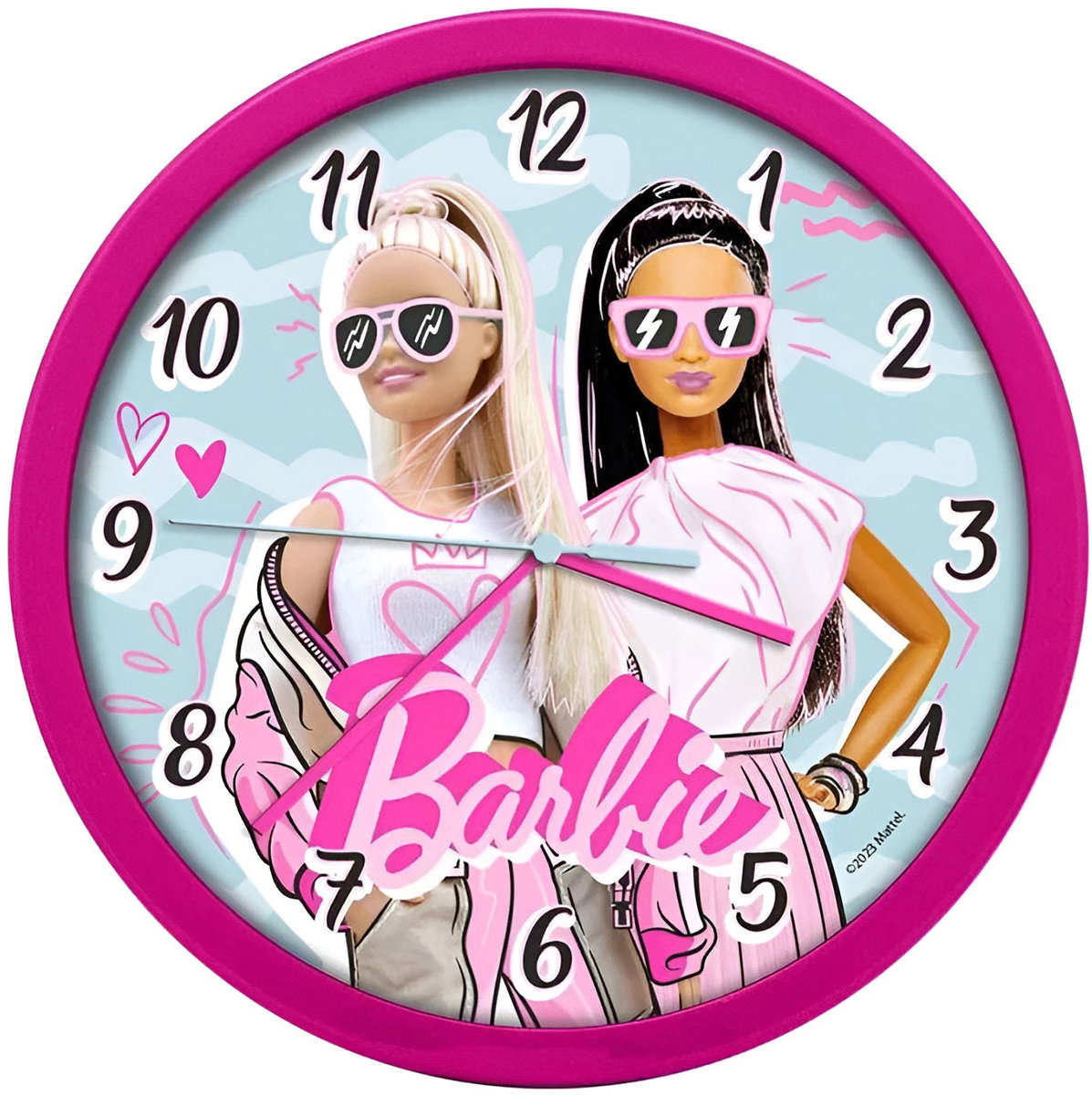 Disney Nástěnné hodiny 25 cm - Panenka Barbie