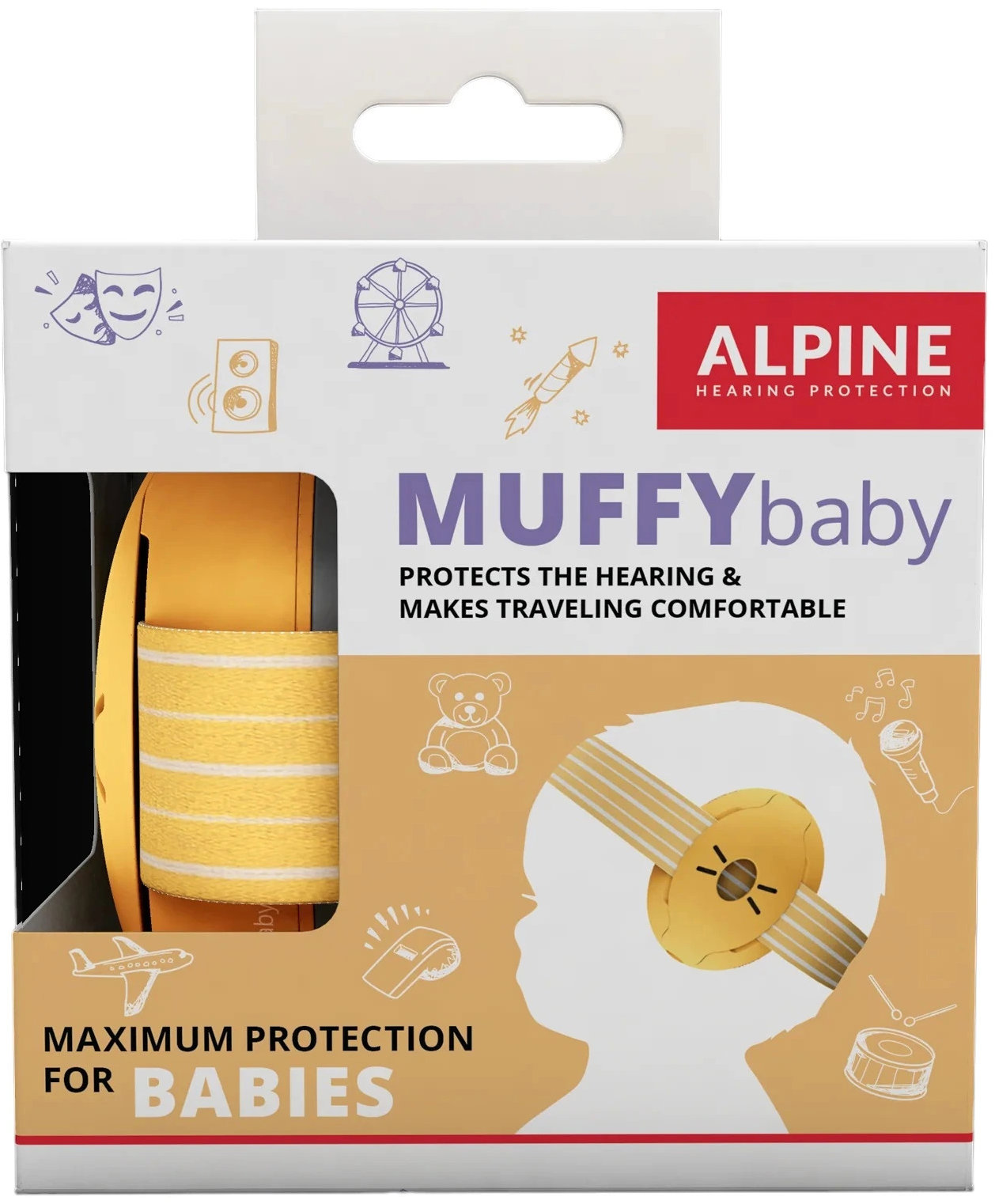 Alpine Muffy Baby Dětská izolační sluchátka - žluté