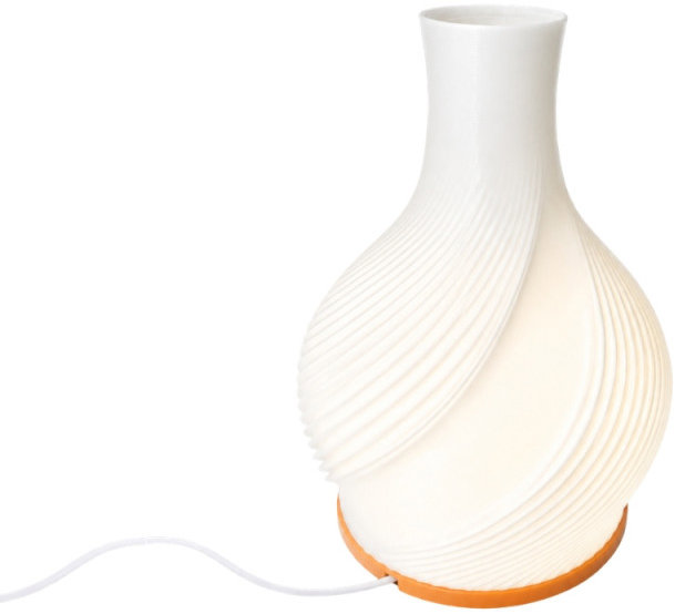 Verk 12447 Dekorativní LED váza s osvětlením 2 v 1, 3 barvy světla, bílá