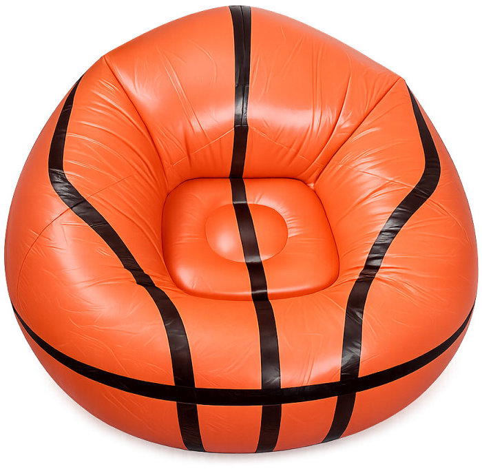 Verk 27759 Nafukovací křeslo ve tvaru basketbalového míče 60 × 95 cm, oranžové