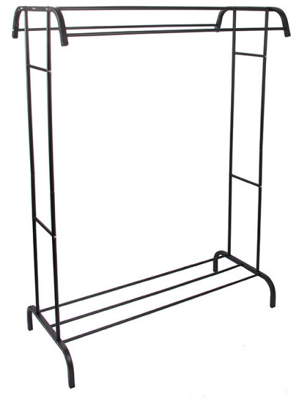 Verk 27618 Věšák na oděvy s policí 148 × 109 × 54 cm, černý