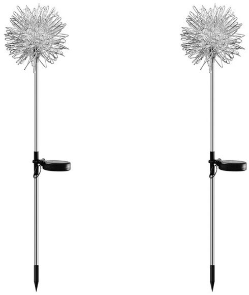 Verk 12392 Solární LED zahradní lampy se soumrakovým senzorem 70 cm, 2 ks