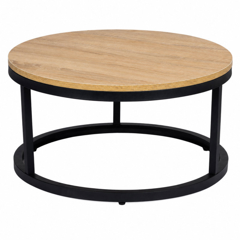 ModernHome PJJCFT0068 Konferenční stolek kulatý 60 cm, dub