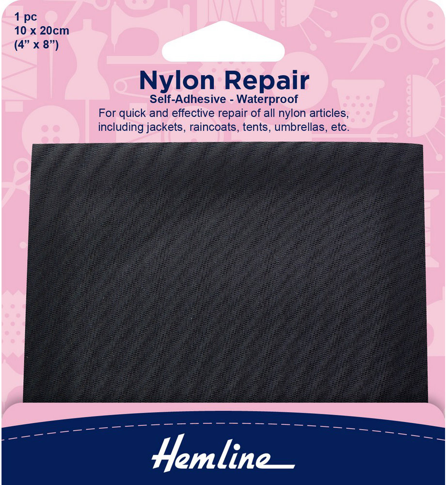Hemline Nalepovací záplata 20 × 10 cm, černá