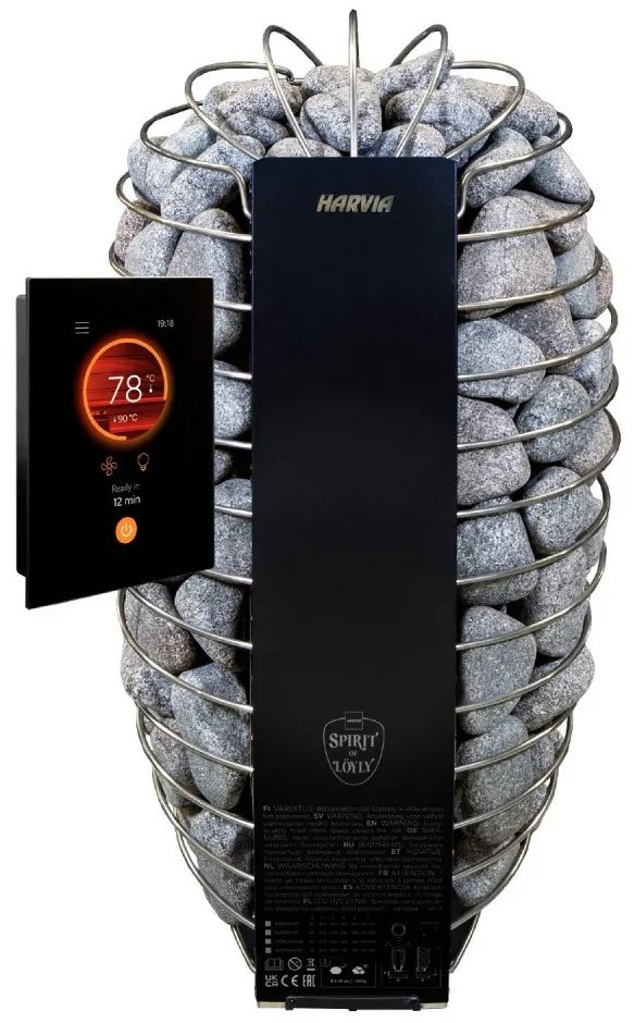 Harvia Spirit kamna do sauny elektrická SP90FC 9,0 kW WiFi černá