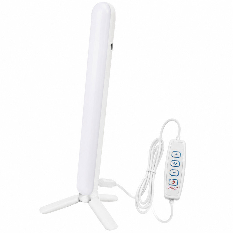 Verk 12491 LED stolní lampa 30 cm, 3 barvy světla, 10 úrovní jasu, USB