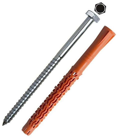WT WINTECH MUNGO Hmoždinka konstrukční s 6hranným vrutem 10 × 80 mm, 100 ks
