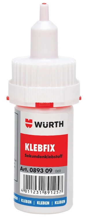 WÜRTH Kyanoakrylátové lepidlo Klebfix, 20 g