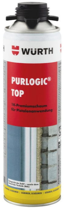 Würth 1K PU pistolová montážní pěna PURLogic Top 500 ml