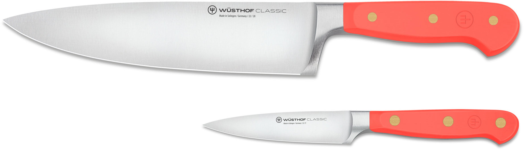 Wüsthof Sada 2 nožů CLASSIC COLOR Coral Peach Santoku a na zeleninu