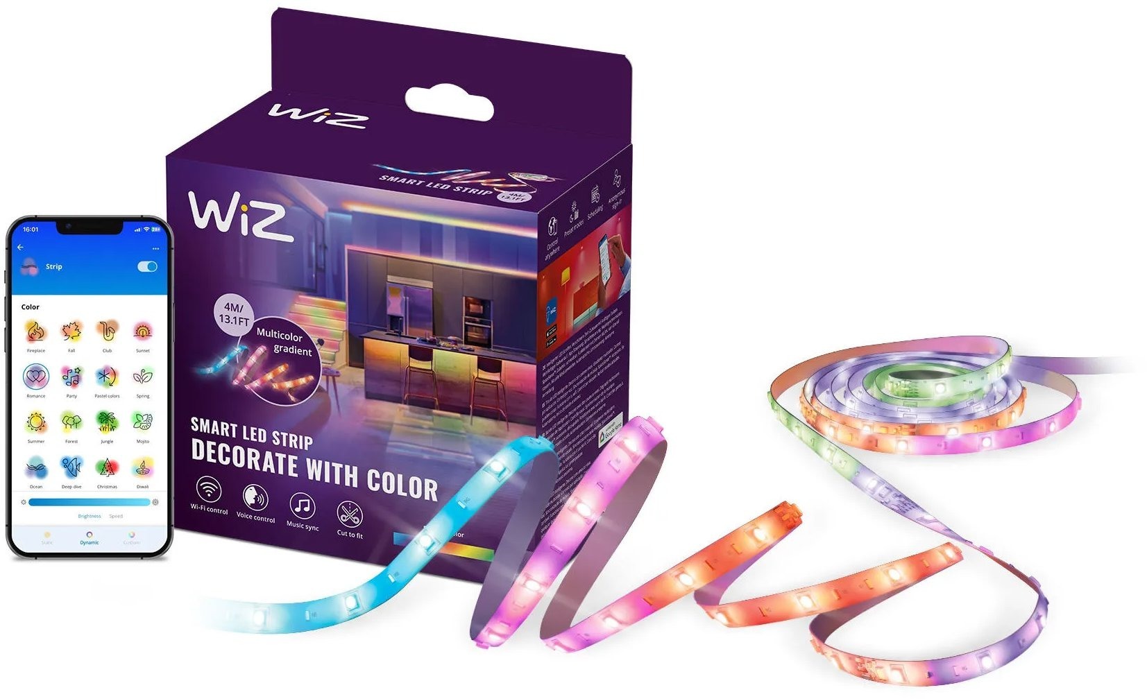 WiZ LED Strip, 4 m RGBIC Gradient