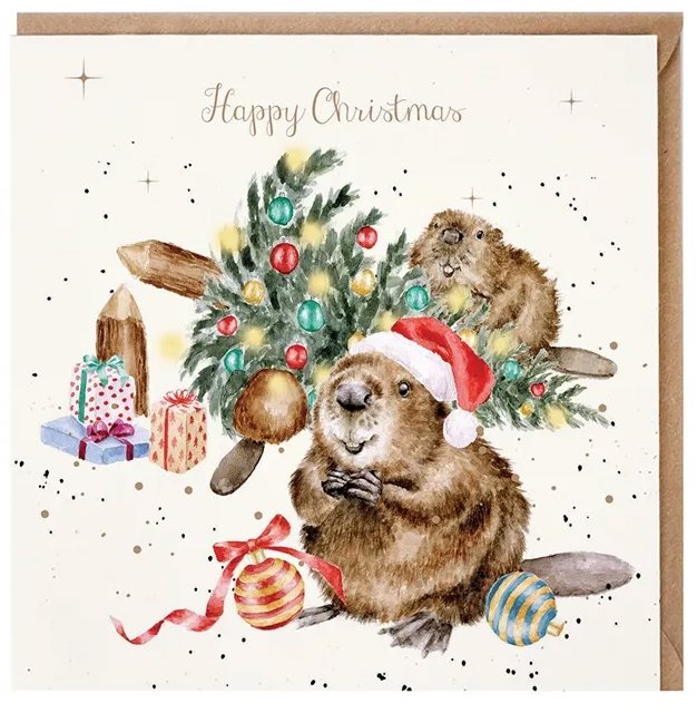 Vánoční bobříci od Wrendale Designs