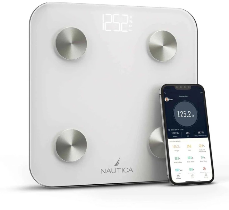Nautica Body Tracker Smart Body Scale bílá