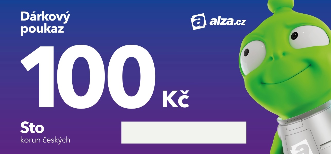 Elektronický dárkový poukaz Alza.cz na nákup zboží v hodnotě 100 Kč