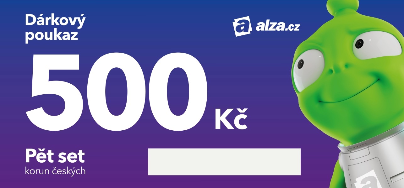 Elektronický dárkový poukaz Alza.cz na nákup zboží v hodnotě 500 Kč