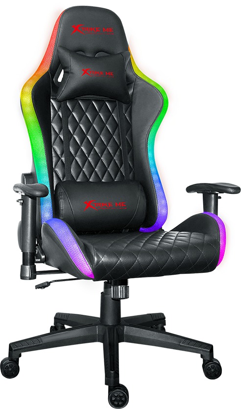 Herní křeslo XTRIKE ME GC-907 RGB s moderním designem a RGB osvětlením.