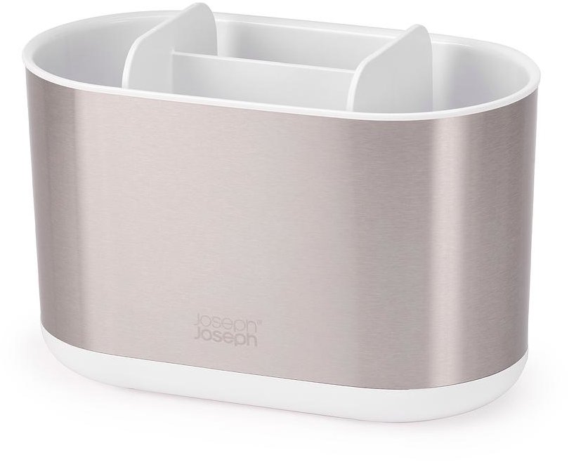 JOSEPH JOSEPH Duo Steel Caddy 70606 Stojánek na kartáčky velký, nerez/bílý