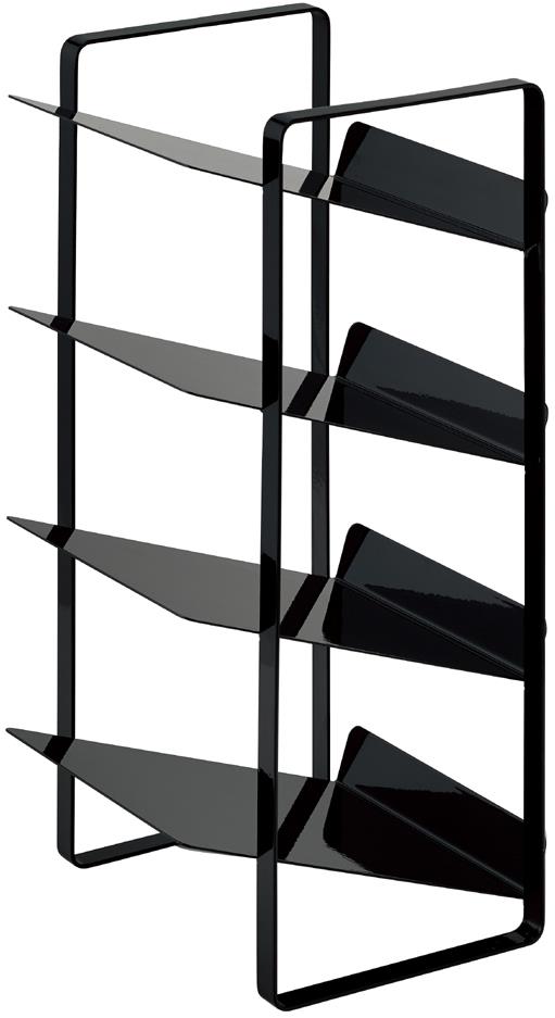 YAMAZAKI Organizér na láhve do kuchyňské skříňky Tower 4305, kov, v.40 cm, černý