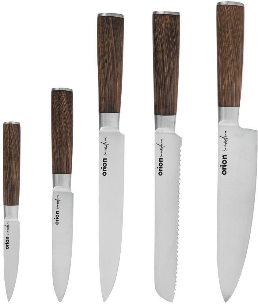 ORION Nůž kuchyňský nerez WOODEN sada 5 ks