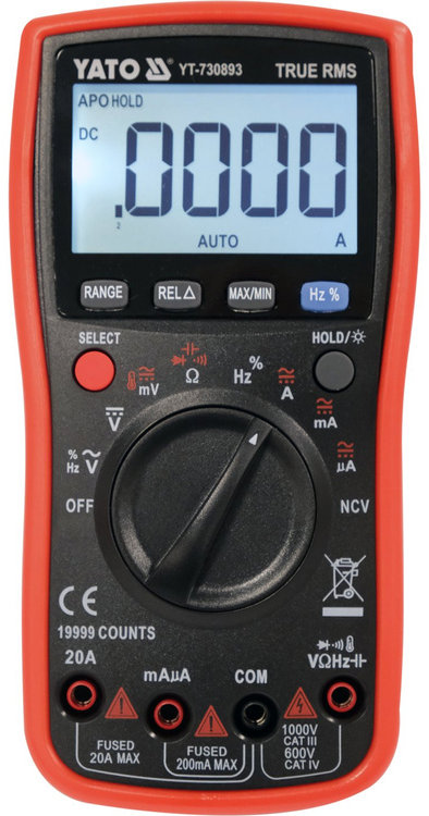 YATO Multimetr digitální True RMS, LCD YT-730893