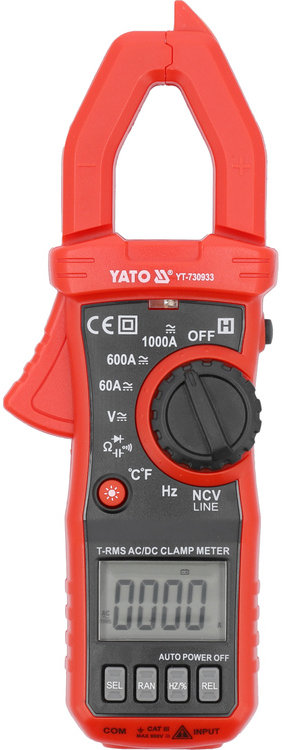 YATO Multimetr digitální s klipsy True RMS YT-730933