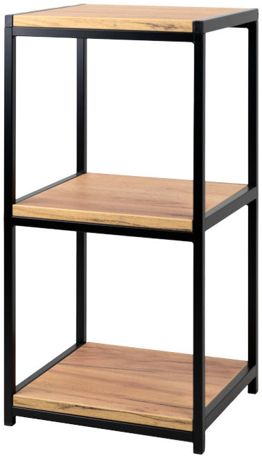 YLD Policový regál CINDRE 33 × 30 × 65 cm, kov/dřevo, 3místný