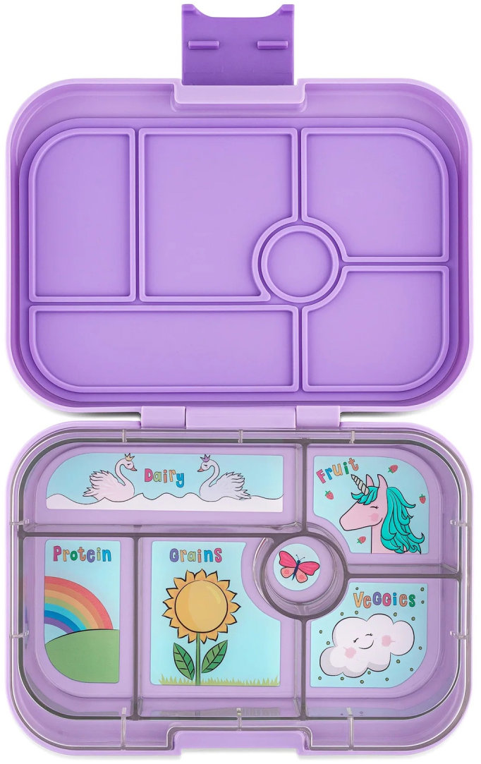 Yumbox Nepropustný svačinový box 6 sekcí Original - Lavande Purple Unicorn