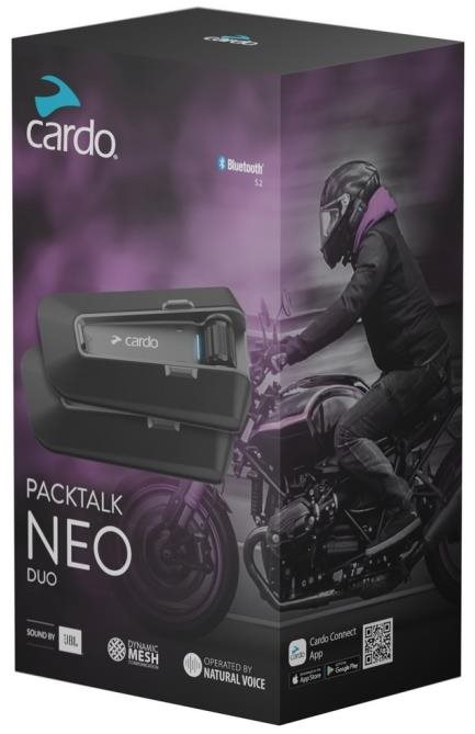 Cardo PackTalk Neo Duo interkom na motocykl pro 2 osoby