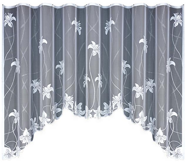 4sleep Hotová žakárová záclona 150 × 300 cm Bela