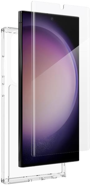 ZAGG iFrogz Defence Bundle Pack pro Samsung Galaxy S23 Ultra – ochranná fólie a průhledný ochranný k
