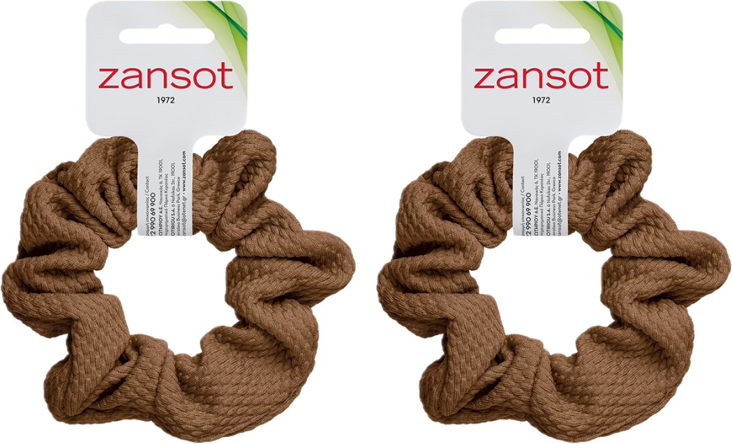 Zansot Scrunchie 2 ks, hnědá