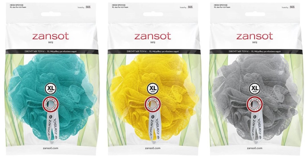 Zansot 3 × Extra velká síťovaná houba, vícebarevná 1