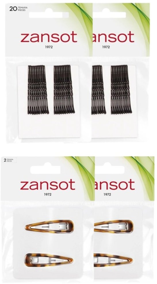 Zansot 2 × Sponka do vlasů 5 cm 20 ks + 2 × Sponka do vlasů 5 cm 2 ks