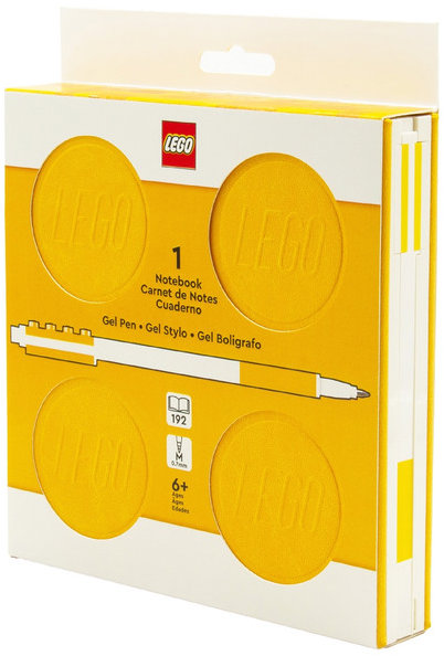 LEGO Stationery s gelovým perem jako klipem a náhradní náplní, žlutý