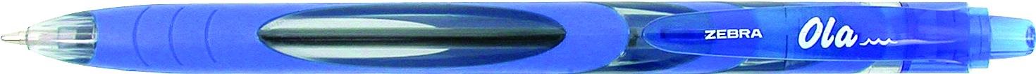 ZEBRA PEN Ola modré - kvalitní propiska s ergonomickým tvarem a odnímatelným kroužkem.