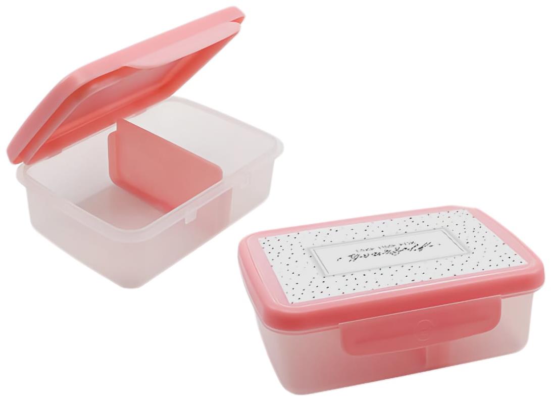 Růžový svačinový box Zdravá lahev Scandi