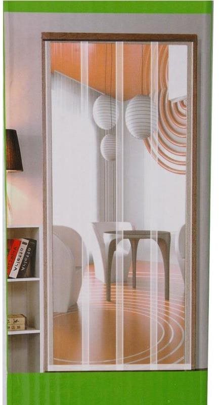 Závěs dveřní proti hmyzu, 4 x 35 x 220 cm, bílý