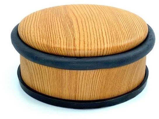 Zarážka dveřní, O 100 x 47 mm, 1,1 kg, dřevodekor