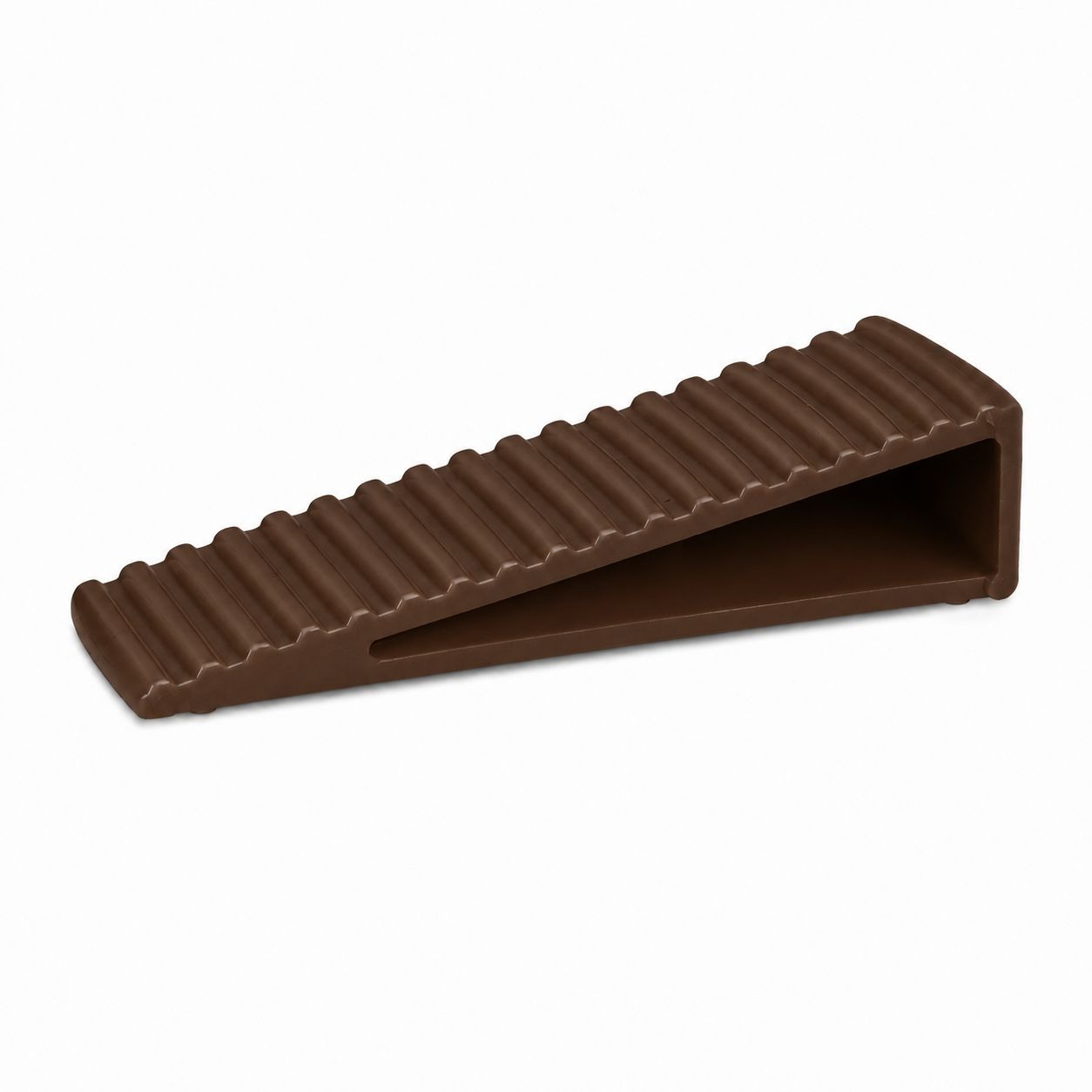 Klín dveřní, 15,5 x 50 x 19 mm, plast, hnědý